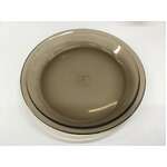 VINTAGE USA Pyrex Pie Dish | Smoked Brown Glass | 25 cm Diameter