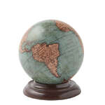 12 cm Explorer's World Map Sphere w Hand Turned Wooden Base | Paradox Collections