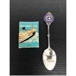 VINTAGE Souvenir Blue Funnel Line Alfred Holt Teaspoon & Matchbook - MV Charon 