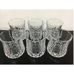 VINTAGE Cristal D'Arques Longchamps Old Fashioned Glasses 230 ml x 6 