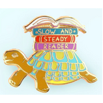 Slow and Steady Reader Lapel Pin - Jubly-Umph Originals