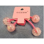Retro Bobble Hair Ties - Light Pink & Clear