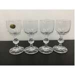 VINTAGE Bohemia Crystal Claudia Liquor Glasses - Lot of 4 - 1980's - 70ml