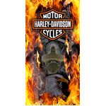 Harley Davidson - Flames - Wall Bottle Opener
