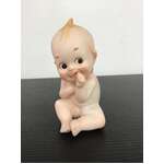 VINTAGE  Lefton Bisque Kewpie Ornament - 11.5 cm Tall - Kitsch 
