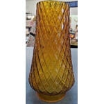 VINTAGE Amber Glass Shade for Lamp or Lantern