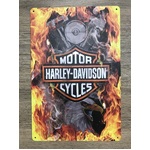 Harley Davidson - Retro Tin Sign - Flames