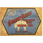 Golden Fleece Paraffin Base Motor Oil - Retro Tin Sign - 20 x 30 cm