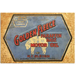 Golden Fleece Paraffin Base Motor Oil Tin Sign - Retro