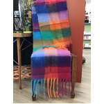 Fluffy Oversized Scarf - Rainbow Plaid - Winter Warmth