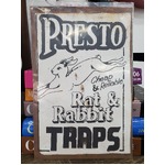 Presto Rat & Rabbit Traps - Retro Metal Sign A4