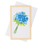 Framed Standing Card - Quilled Blue Hydrangea