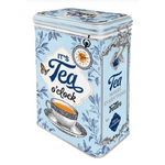 Tea Storage Tin - Classic - Clip Top - Retro