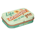 Life Is Beautiful Retro Mint Tin | Sugar Free Mints | Nostalgic Art
