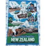 VINTAGE Souvenir Tea Towel - New Zealand Thermal Wonderland - Linen
