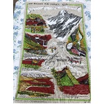 VINTAGE Souvenir Tea Towel - New Zealand Alps - Derek Pure Linen