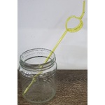 Reusable Plastic Curly Straw - Yellow