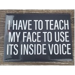 I Have To Teach My Face - Funny Fridge Magnet