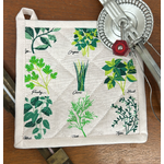 Culinary Herbs Pot Holder - Oven Mitt