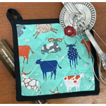 Cows Pot Holder - Horns & Daisies