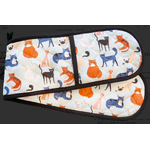 Colourful Cats Double Oven Glove | 100% Cotton | Australian Design