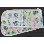 Culinary Herbs Double Oven Glove - Oven Mitt