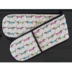 Sausage Dogs Double Oven Glove | 100% Cotton | Australian Design