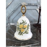 Danbury Mint Decorative Bell - The Summer Collection - Baby Gold Star Rose