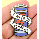 I Need To Recharge Lapel Pin - Jubly-Umph Originals