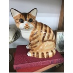 Tabby Cat Money Box | Ceramic | Hand Painted | 18 cm Tall