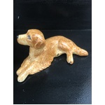Ceramic Golden Retriever Dog Ornament - Laying Down - 4 cm