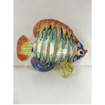 Glass Fish Ornament - Blue Stripe - Hand Blown & Painted - 5.2 cm