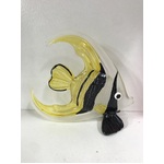Glass Fish Ornament - Moorish Idol - Hand Blown & Painted - 8.2 cm