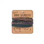 Natural Life Half Boho Bandeau | Dark Patchwork | Headband Hair Scarf