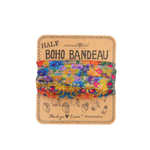 Natural Life Half Boho Bandeau | Folk Flower Patchwork | Headband Hair Scarf