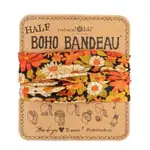 Natural Life Half Boho Bandeau | Ditsy Garden Black | Headband Hair Scarf