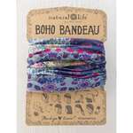 Natural Life Full Boho Bandeau | Mandala Borders Patchwork | Headband Hair Scarf