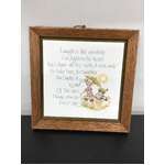 RETRO Holly Hobbie Picture Tile w Wood Frame 