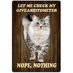 Let Me Check - Grumpy Cat - Retro Tin Sign - 20 x 30 cm
