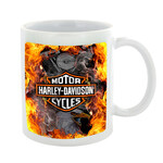 Harley Davidson Motorcycles Mug - Flames