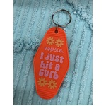 RETRO Motel Key Chain - Oopsie I Just Hit A Curb
