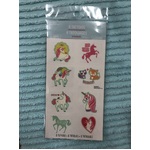 Kids Temporary Tattoos - Unicorn - 1 Sheet 8 Tattoos