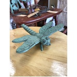Dragonfly Cast Iron Ornament | Verdigris Green | Large