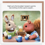 Funny Greeting Card - Forest Fr1ends Artwork - Glove Puppet