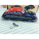 Driving School Car - Wind Up Tin Toy