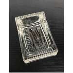 ANTIQUE Glass Ink Stand w Pen Nibs 