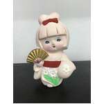 VINTAGE Hakata Geisha Bisque Ceramic Doll - Made in Japan - 13.5 cm Tall 