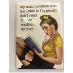 Fiction Written By Men - Funny Fridge Magnet - Bible Humour
