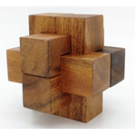 Wooden Challenge Mental Game Puzzle - Notched