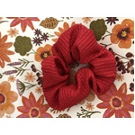 Retro Fabric Scrunchie - Red Stripe - Hand Made - Suitable for BIG HAIR